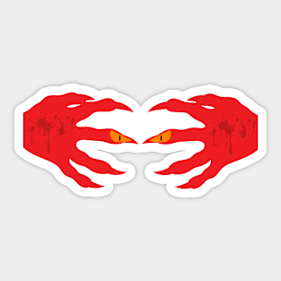 Funny ghost hands Sticker